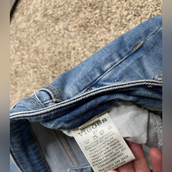 VIGOSS Ace Super Skinny Jeans Women's 27 Blue High Rise Ankle Slit Raw Hem - Picture 5 of 5